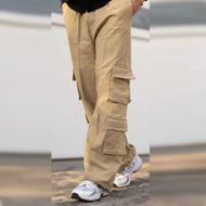 شلوار کارگو خاکی.