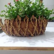 سبد گل مصنوعی وچراغ تز یینی