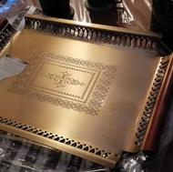 سینی برنز دسته چوبی آکبند