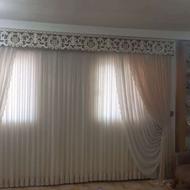 پرده پذیرایی بسیار شیک در حد نو به همراه کتیبه یالان ومیله