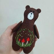 عروسک خرس گلدوزی شده