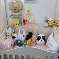 تخت کودک مناسب تا 3 سال به همراه یک عدد تشک کاملا نو