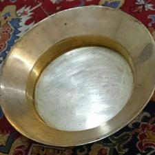 تشت زیر سماوری روس برنجی قدیمی حک شده چند تا