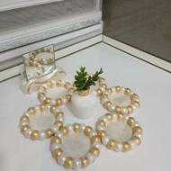 سرویس پزیرایی عروس و داماد و هفت سین گلدون جاشمعی درخچه