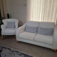 مبل 7 نفره کار بهار نارنج کاملا سالم پارچه تدی جدید