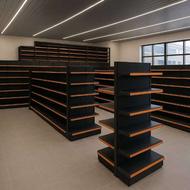 قفسه سوپری. هایپری. وسط فروشگاهی