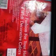 رومیزی خارجی سفید وقهوه ای