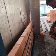 بنا ساختمان نیازمندم دیوار سفال ده سانتی