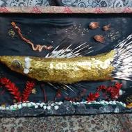 تابلو دست ماهی طلا و فرش نفیس