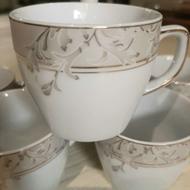 5 عدد فنجان قهوه خوری با قندان اصل آلمان