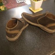 کفش کلارک چرم جیر . نیم پوتین