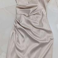 لباس جشن ساتن کوتاه