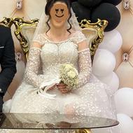 لباس عروس سایز 33به همراه تور سر