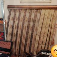 پرده حال و پذیرایی زیبا طرح دار ستونی