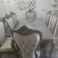 میز ناهار خوری سلطنتی تمام چوب 8 نفره