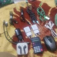 کابل گوشی اپل و اندرود شارژ گوشی کامل و ماشین حساب و موس بی