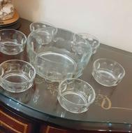 کاسه بزرگ و شش عدد پیاله