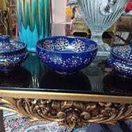 سفالی کوره ای و قابل شستشو دوتا قندان و بک کاسه بزرگ