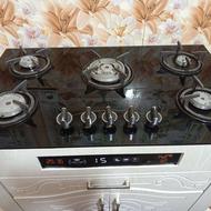 اجاق گاز طرح فر صفحه شیشه