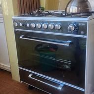 گاز 5 شعله با فر کار نکرده برند اپتیما تمیز