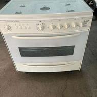 اجاق گاز تکنو فردار جوجه گردان دوعدد رنگ سفید کاملا سالم