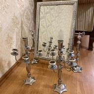 آیینه شمعدان استیل