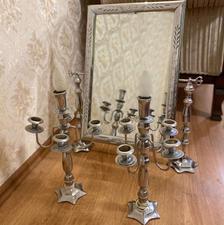 آیینه شمعدان استیل