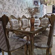 مبلمان استیل 7نفره با دو میزبان به همراه ناهار خوری 6نفره