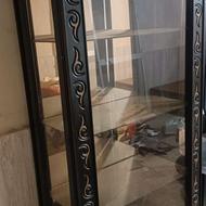 بوفه چوبی سه طبقه شیشه خور