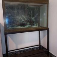 فروش اکواریوم با پایه اهنی دست ساز