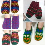 پاپوش بافتنی پشمی