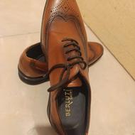 کفش برند برلوتی/ چرم اصل ایتالیا/مدل بروگ/سایز 40