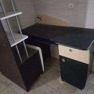 میز تحریر ،میز اداری ،به همراه کتابخانه و کمد