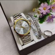 ست ساعت کاسیو سفید طلایی