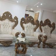 مبل سلطنتی 7 نفره کاملا نو نو چوب راش