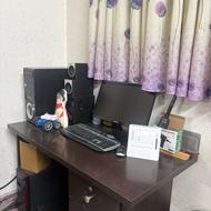 میز کامپیوتر MDF و صندلی چرخ دار چند حالته