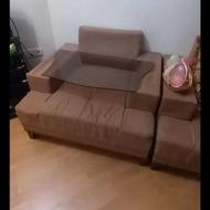 مبل 5 نفره همراه عسلی و میز کاملا سالم