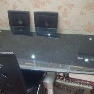 میزناهارخوری 6نفره.تا8نفرهشیشه. خارجی پایه استیل