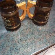 لیوان دسته چوبی بزرگ