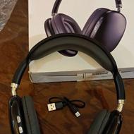 هدفون بلوتوثی طرح اپل رنگ مشکی متالیک