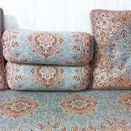 شاه نشین 7 تکه ترمه آبی