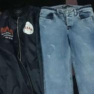 شلوار جین و کاپشن