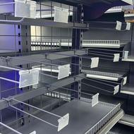 ویترین شیشه ای قفسه فلزی قفسه انباری میز چک اوت استند سیگار