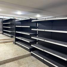 پیشخوان شیشه ای قفسه فلزی قفسه هایپری میز چک اوت استند سیگار