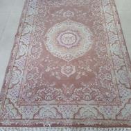 فرش 500 شانه 6 متری رنگ گلبهی دو تخته