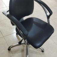 صندلی چرم مارک پارس فلز پایه ثابت