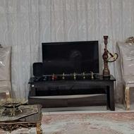 میزتلوزیون شیشه ای و چوبی