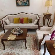 سرویس کامل مبل 7نفره فرانسوی با ناهار خوری 6 نفره