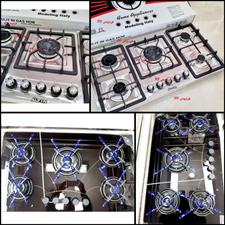 اجاق گاز ⭕️5شعله⭕️ شیشه واستیل