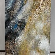 تابلو نقاشی مدرن انتزاعی برجسته ابعاد 50در70